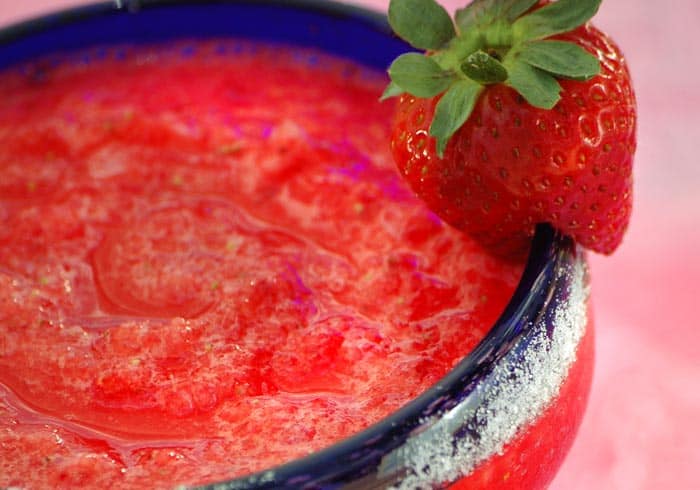 The Best Strawberry Margarita Recipe in a Blendtec or Vitamix by @BlenderBabes