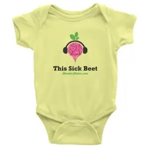 Sick Beet baby onesie