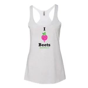 I Love Beets White Tank Top for women