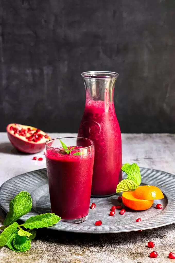 Pomegranate Beet Citrus Smoothie - Smoothies Without Bananas