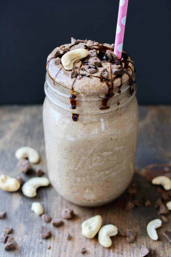 Salted Caramel Cacao Cashew Chunk Smoothie - Smoothies Without Bananas