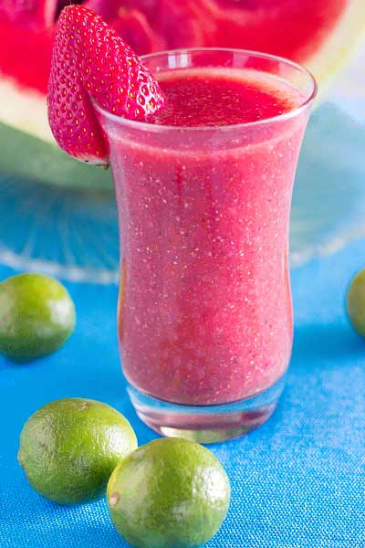 Simple Strawberry Watermelon Smoothie - Smoothies Without Bananas