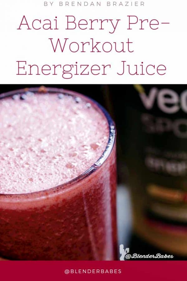 Acai PreWorkout Energizer Juice Recipe by triathlete